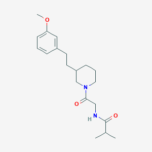 N-(2-{3-[2-(3-methoxyphenyl)ethyl]-1-piperidinyl}-2-oxoethyl)-2-methylpropanamide