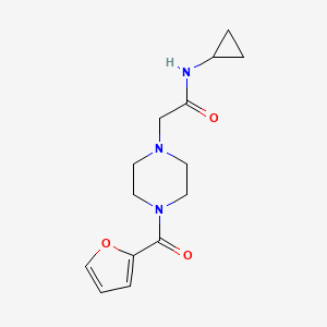 molecular formula C14H19N3O3 B5377764 N-cyclopropyl-2-[4-(2-furoyl)-1-piperazinyl]acetamide 