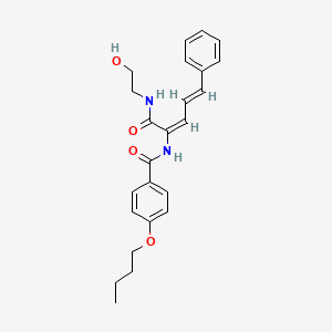 4-butoxy-N-(1-{[(2-hydroxyethyl)amino]carbonyl}-4-phenyl-1,3-butadien-1-yl)benzamide