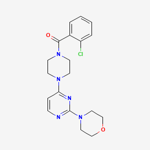 molecular formula C19H22ClN5O2 B5377782 4-{4-[4-(2-chlorobenzoyl)-1-piperazinyl]-2-pyrimidinyl}morpholine 