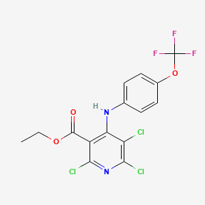 ethyl 2,5,6-trichloro-4-{[4-(trifluoromethoxy)phenyl]amino}nicotinate