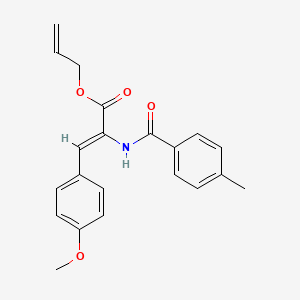 molecular formula C21H21NO4 B5377802 allyl 3-(4-methoxyphenyl)-2-[(4-methylbenzoyl)amino]acrylate 