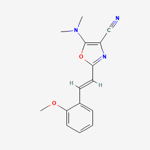 5-(dimethylamino)-2-[2-(2-methoxyphenyl)vinyl]-1,3-oxazole-4-carbonitrile