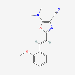 molecular formula C15H15N3O2 B5377813 5-(dimethylamino)-2-[2-(2-methoxyphenyl)vinyl]-1,3-oxazole-4-carbonitrile 