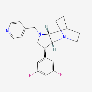 molecular formula C21H23F2N3 B5377819 (2R*,3S*,6R*)-3-(3,5-difluorophenyl)-5-(4-pyridinylmethyl)-1,5-diazatricyclo[5.2.2.0~2,6~]undecane 