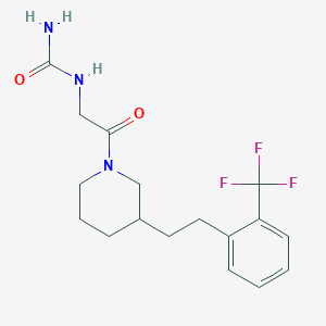 N-[2-oxo-2-(3-{2-[2-(trifluoromethyl)phenyl]ethyl}-1-piperidinyl)ethyl]urea