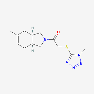 (3aR*,7aS*)-5-methyl-2-{[(1-methyl-1H-tetrazol-5-yl)thio]acetyl}-2,3,3a,4,7,7a-hexahydro-1H-isoindole