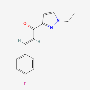 molecular formula C14H13FN2O B5377848 1-(1-ethyl-1H-pyrazol-3-yl)-3-(4-fluorophenyl)-2-propen-1-one 
