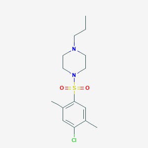 molecular formula C15H23ClN2O2S B5377871 1-[(4-chloro-2,5-dimethylphenyl)sulfonyl]-4-propylpiperazine 