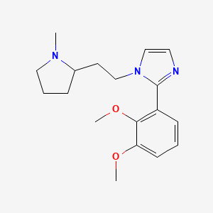 molecular formula C18H25N3O2 B5377883 2-(2,3-dimethoxyphenyl)-1-[2-(1-methylpyrrolidin-2-yl)ethyl]-1H-imidazole 