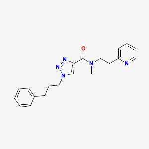 molecular formula C20H23N5O B5377909 N-methyl-1-(3-phenylpropyl)-N-[2-(2-pyridinyl)ethyl]-1H-1,2,3-triazole-4-carboxamide 