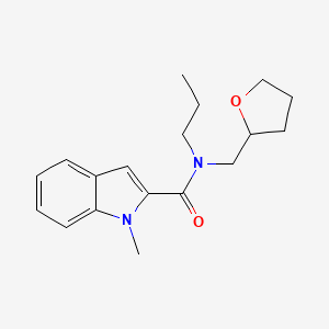 molecular formula C18H24N2O2 B5377916 1-methyl-N-propyl-N-(tetrahydrofuran-2-ylmethyl)-1H-indole-2-carboxamide 