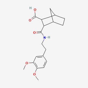 molecular formula C19H25NO5 B5377934 3-({[2-(3,4-dimethoxyphenyl)ethyl]amino}carbonyl)bicyclo[2.2.1]heptane-2-carboxylic acid 