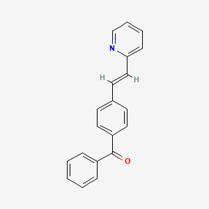 molecular formula C20H15NO B5377935 phenyl{4-[2-(2-pyridinyl)vinyl]phenyl}methanone 