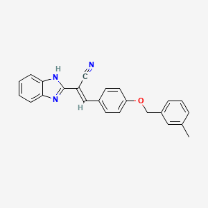 molecular formula C24H19N3O B5377958 2-(1H-benzimidazol-2-yl)-3-{4-[(3-methylbenzyl)oxy]phenyl}acrylonitrile 