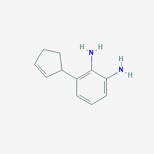 molecular formula C11H14N2 B053780 3-Cyclopent-2-en-1-ylbenzene-1,2-diamine CAS No. 118489-58-0