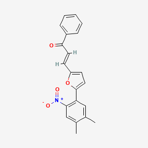 molecular formula C21H17NO4 B5378007 3-[5-(4,5-dimethyl-2-nitrophenyl)-2-furyl]-1-phenyl-2-propen-1-one 
