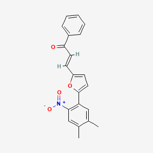 3-[5-(4,5-dimethyl-2-nitrophenyl)-2-furyl]-1-phenyl-2-propen-1-one