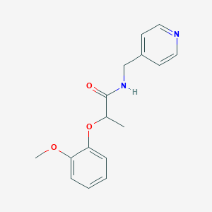 molecular formula C16H18N2O3 B5378036 2-(2-methoxyphenoxy)-N-(4-pyridinylmethyl)propanamide 