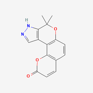 8,8-dimethyl-8,9-dihydro-2H-pyrano[2',3':5,6]chromeno[3,4-c]pyrazol-2-one