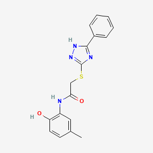 N-(2-hydroxy-5-methylphenyl)-2-[(5-phenyl-4H-1,2,4-triazol-3-yl)thio]acetamide