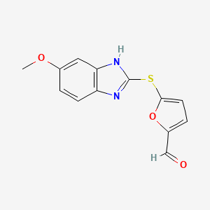 molecular formula C13H10N2O3S B5378094 5-[(6-methoxy-1H-benzimidazol-2-yl)thio]-2-furaldehyde CAS No. 915911-32-9