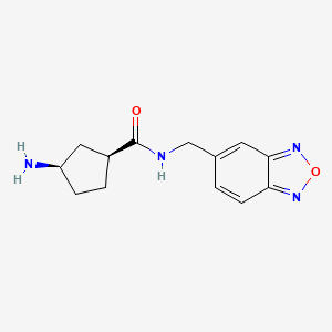 rel-(1S,3R)-3-amino-N-(2,1,3-benzoxadiazol-5-ylmethyl)cyclopentanecarboxamide hydrochloride