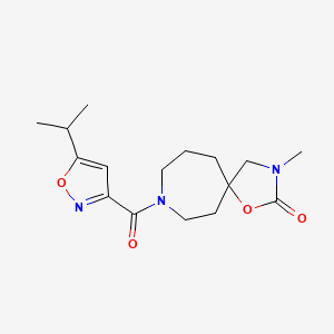 molecular formula C16H23N3O4 B5378137 8-[(5-isopropyl-3-isoxazolyl)carbonyl]-3-methyl-1-oxa-3,8-diazaspiro[4.6]undecan-2-one 