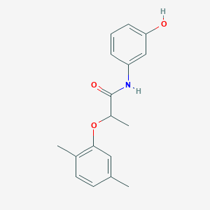molecular formula C17H19NO3 B5378155 2-(2,5-dimethylphenoxy)-N-(3-hydroxyphenyl)propanamide 