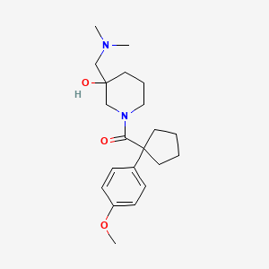 molecular formula C21H32N2O3 B5378163 3-[(dimethylamino)methyl]-1-{[1-(4-methoxyphenyl)cyclopentyl]carbonyl}-3-piperidinol 