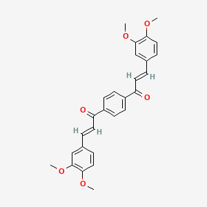 molecular formula C28H26O6 B5378169 1,1'-(1,4-phenylene)bis[3-(3,4-dimethoxyphenyl)-2-propen-1-one] 