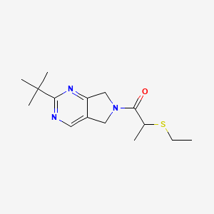 molecular formula C15H23N3OS B5378178 2-tert-butyl-6-[2-(ethylthio)propanoyl]-6,7-dihydro-5H-pyrrolo[3,4-d]pyrimidine 