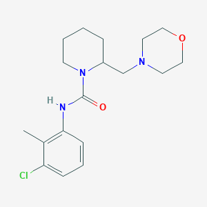 molecular formula C18H26ClN3O2 B5378186 N-(3-chloro-2-methylphenyl)-2-(4-morpholinylmethyl)-1-piperidinecarboxamide 