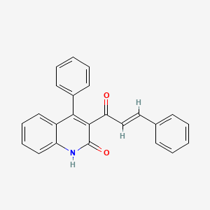 molecular formula C24H17NO2 B5378196 3-cinnamoyl-4-phenylquinolin-2(1H)-one 