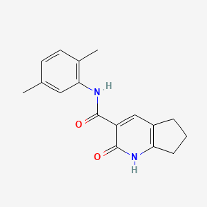 molecular formula C17H18N2O2 B5378202 N-(2,5-dimethylphenyl)-2-oxo-2,5,6,7-tetrahydro-1H-cyclopenta[b]pyridine-3-carboxamide 