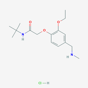 molecular formula C16H27ClN2O3 B5378214 N-(tert-butyl)-2-{2-ethoxy-4-[(methylamino)methyl]phenoxy}acetamide hydrochloride 