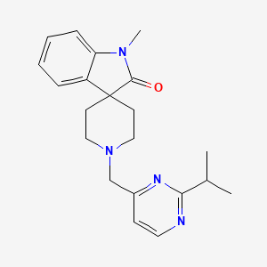 molecular formula C21H26N4O B5378230 1'-[(2-isopropylpyrimidin-4-yl)methyl]-1-methylspiro[indole-3,4'-piperidin]-2(1H)-one 
