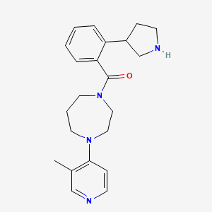 molecular formula C22H28N4O B5378240 1-(3-methyl-4-pyridinyl)-4-[2-(3-pyrrolidinyl)benzoyl]-1,4-diazepane dihydrochloride 