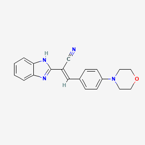 molecular formula C20H18N4O B5378257 2-(1H-benzimidazol-2-yl)-3-[4-(4-morpholinyl)phenyl]acrylonitrile 