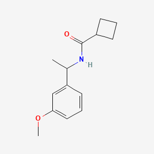 molecular formula C14H19NO2 B5378264 N-[1-(3-methoxyphenyl)ethyl]cyclobutanecarboxamide 