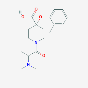 molecular formula C19H28N2O4 B5378265 1-(N-ethyl-N-methylalanyl)-4-(2-methylphenoxy)piperidine-4-carboxylic acid 