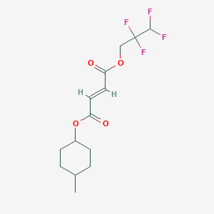 molecular formula C14H18F4O4 B5378273 4-methylcyclohexyl 2,2,3,3-tetrafluoropropyl 2-butenedioate 