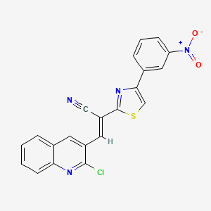 molecular formula C21H11ClN4O2S B5378277 3-(2-chloro-3-quinolinyl)-2-[4-(3-nitrophenyl)-1,3-thiazol-2-yl]acrylonitrile 