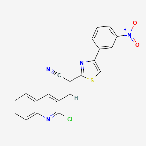 3-(2-chloro-3-quinolinyl)-2-[4-(3-nitrophenyl)-1,3-thiazol-2-yl]acrylonitrile