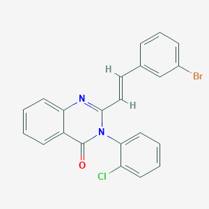 molecular formula C22H14BrClN2O B5378283 2-[2-(3-bromophenyl)vinyl]-3-(2-chlorophenyl)-4(3H)-quinazolinone 
