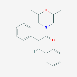 molecular formula C21H23NO2 B5378295 4-(2,3-diphenylacryloyl)-2,6-dimethylmorpholine 