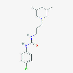 molecular formula C17H26ClN3O B5378309 N-(4-chlorophenyl)-N'-[3-(3,5-dimethyl-1-piperidinyl)propyl]urea 