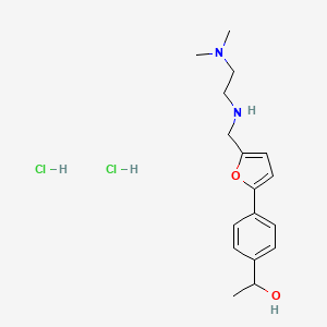 molecular formula C17H26Cl2N2O2 B5378358 1-{4-[5-({[2-(dimethylamino)ethyl]amino}methyl)-2-furyl]phenyl}ethanol dihydrochloride 