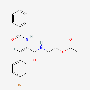 molecular formula C20H19BrN2O4 B5378377 2-{[2-(benzoylamino)-3-(4-bromophenyl)acryloyl]amino}ethyl acetate 