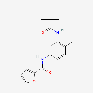 molecular formula C17H20N2O3 B5378378 N-{3-[(2,2-dimethylpropanoyl)amino]-4-methylphenyl}-2-furamide 